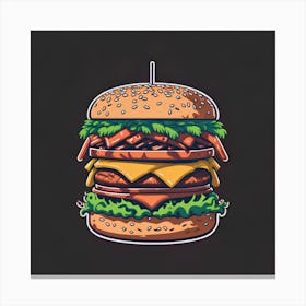 Burger Illustration 1 Canvas Print