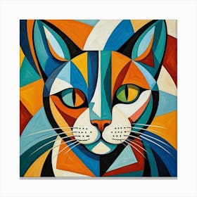 Abstract Cat Canvas Print