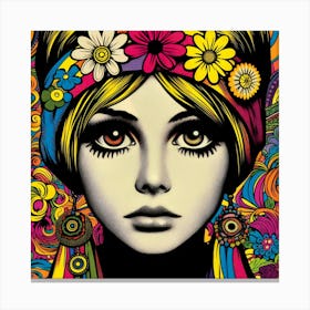 Psychedelic Girl Canvas Print