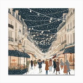 Christmas In Paris Canvas Print