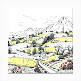 Nepali Landscape Canvas Print