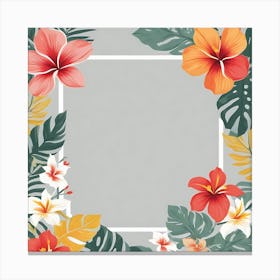 Tropical Frame 9 Canvas Print