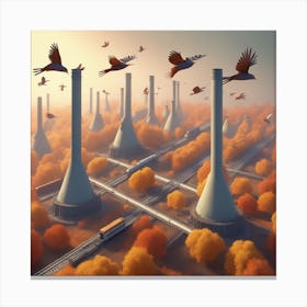 Birds In The Sky Canvas Print