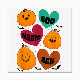 Halloween Boo Magic Eek Graphic Funny Pumpkin Halloween 2022 Canvas Print