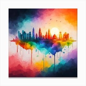 Malaysia City Skyline Canvas Print