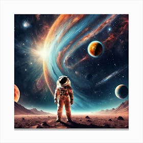 Astronaut In Space 1 Canvas Print