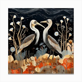 Bird In Nature Brown Pelican 4 Canvas Print