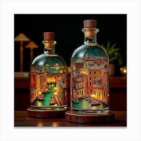 Venice In Bottles 2 Canvas Print