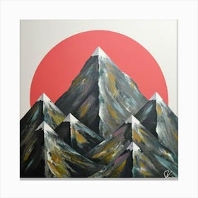 Mountain Range geometric mountains Canvas Print