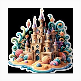 Mermaid Castle Canvas Print