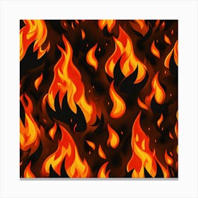 Flames Seamless Pattern Canvas Print