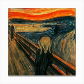 Edvard Munch Scream Painting Terror Canvas Print