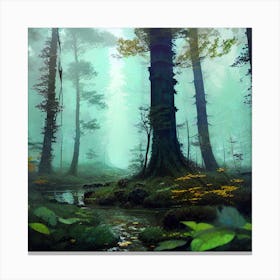 Foggy Forest 5 Canvas Print