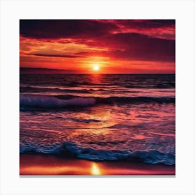 Sunset On The Beach 359 Canvas Print
