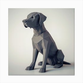 Low Poly Dog Canvas Print