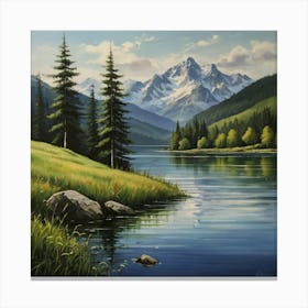 Mountain Lake 24 Canvas Print