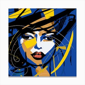 Woman In A Hat 8 Canvas Print