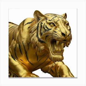 Golden Tiger Statue 1 Canvas Print