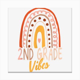 Second Grade Vibes Back To School 2nd Grade Canvas Print