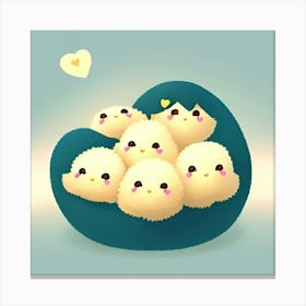 Kawaii Chicks Canvas Print