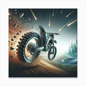 Dirt Bike Racing Canvas Print