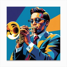 Albedobase Xl Geojazz Trumpet Musician Pop Art Wpaplogy 1 Canvas Print