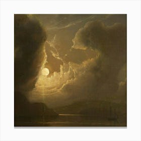 Moonlight Over The Bay Canvas Print