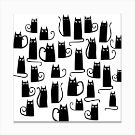 Black Cats Canvas Print