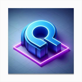 Q neon art Canvas Print