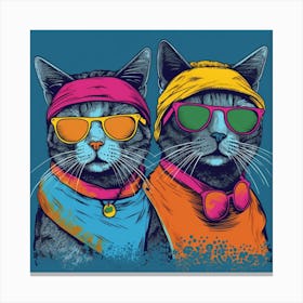 Hip Hop Cats Canvas Print