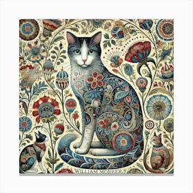 william morris cat print 2 Canvas Print