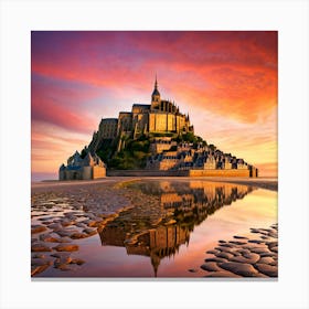 Majestic Serenity of Mont-Saint-Michel Canvas Print