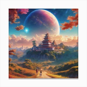 A Surreal Journey Through Time and Space Canvas Print