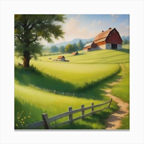 Farm In The Countryside 28 Canvas Print