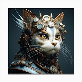 Steampunk Cat 2 Canvas Print