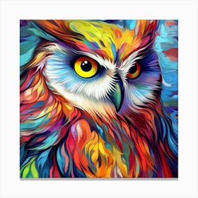 Colorful Owl 17 Canvas Print
