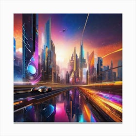 Futuristic City 162 Canvas Print