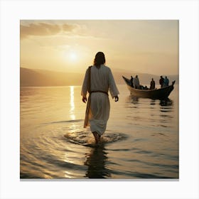 Jesus Walking On Water 2 Canvas Print