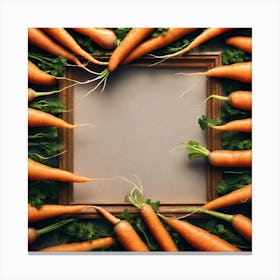 Carrots In A Frame 7 Canvas Print
