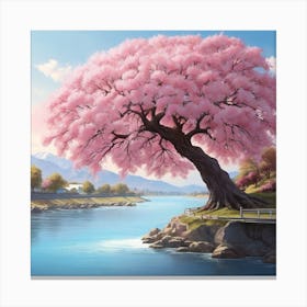 Leonardo Diffusion Xl Big Enchanted Cherry Blossom Tree Next T 1 Canvas Print