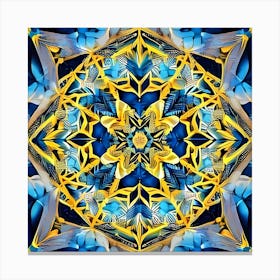 Blue And Yellow Mandala Canvas Print