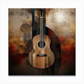 Abstract Guitar Background Canvas Print