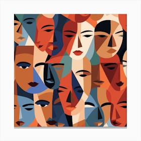 Group Of Faces Canvas Print