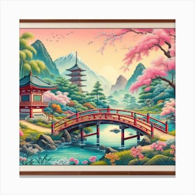 Landscape in Japanese style 3 Canvas Print