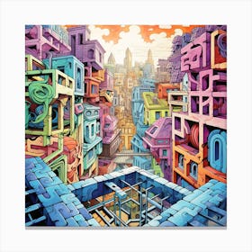 Maze City Canvas Print