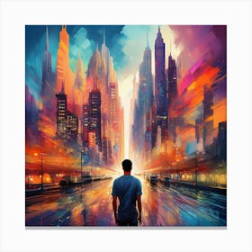 Abstract Cityscape 1 Canvas Print