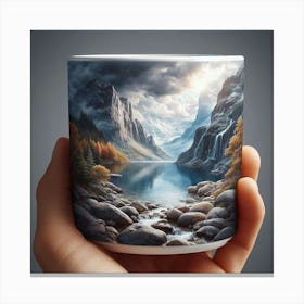 Mountain Lake Mug 1 Canvas Print
