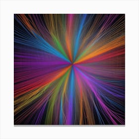 Abstract Rainbow Burst 1 Canvas Print