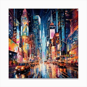 New York City At Night 4 Canvas Print