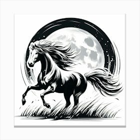 Illustration Horse Canvas Print